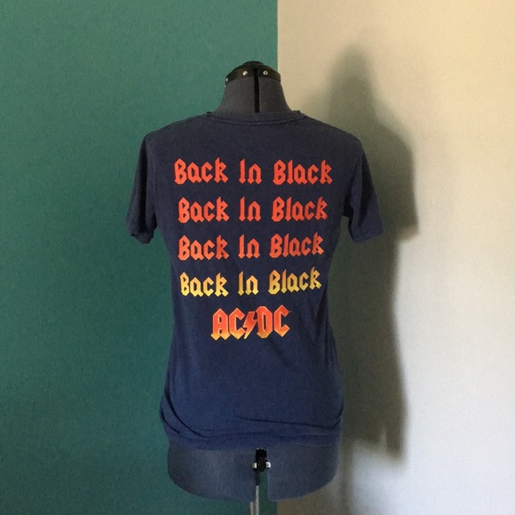 AC/DC Band Graphic T Shirt With Chest Cut-Out ACDC - Picture 2 of 6